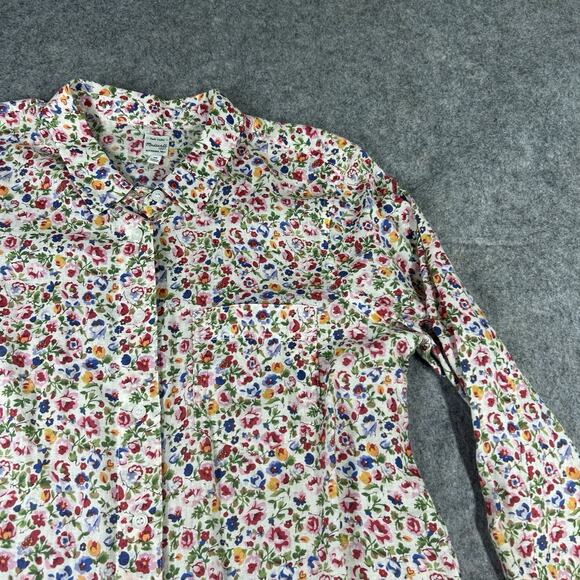 Madewell Top Womens Medium Multicolored Floral Button Down Shirt Artsy Boho - Picture 2 of 8